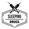 Syringe drug logo, simple black style