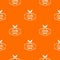 Syringe drug pattern vector orange