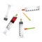 syringe equipment. Vector illustration decorative design
