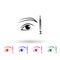 Syringe of the eyes multi color icon. Simple outline, thin line  of antiaging icons for ui and ux, website or mobile