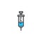 Syringe filled outline icon