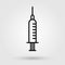 Syringe icon. Vaccination concept illustration