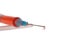 Syringe with injection closeup