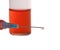 Syringe with injection closeup