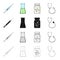 Syringe, injection, medicine, and other web icon in cartoon style.Polyclinic, supplies, equipment icons in set