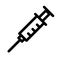 Syringe line icon. Injection, vaccine or vaccination