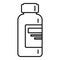 Syringe liquid bottle icon, outline style