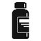 Syringe liquid bottle icon, simple style