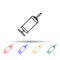 Syringe multi color icon. Simple thin line, outline vector of blood donation icons for ui and ux, website or mobile application