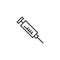 Syringe needle line icon