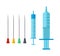 Syringe needle vector illustration.