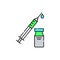 Syringe pen line color icon. Diabetes. Medical equipment
