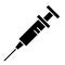 Syringe solid icon. Injection vector illustration isolated on white. Injector glyph style design, designed for web and