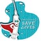 Syringe super hero Vaccine save lives