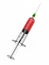 The syringe. There is a coronavirus vaccine in the syringe.