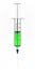 The syringe. There is a coronavirus vaccine in the syringe.