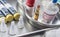 Syringes of insulin medication next to medicine vials prepared in hospital