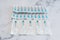 Syringes and needles for hypodermic injection in sterile packaging