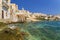 syros or siros island in greece summer tourist resort