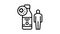 syrup health treatment line icon animation