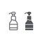 Syrup line and glyph icon, food and sweet, syrup bottle sign, vector graphics, a linear pattern on a white background.