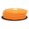 Syrup pancakes icon cartoon vector. Stack cute funny