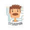 Sysadmin, computer and technical support cartoon vector illustration