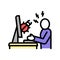 sysadmin fixing debug color icon vector illustration