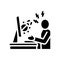sysadmin fixing debug glyph icon vector illustration