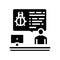 sysadmin information about virus glyph icon vector illustration