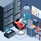 Sysadmin Isometric Illustration