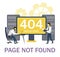 System administrators troubleshooting page error 404, flat vector illustration. Page not found.