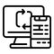 System backup icon, outline style