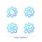 System changes pixel perfect gradient linear vector icons set
