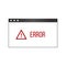 System dialog window with warning error sign. Sign of Dialog Window. Vector illustration isolated on white background