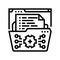 system documentation analyst line icon vector illustration