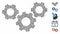 System gears Composition Icon of Joggly Parts