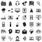System network icons set, simple style