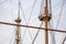 system of sails on 17th century Dutch ship.concept history Navigation