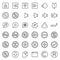 System Sign Vector Line Icon Set. Contains such Icons as Forward, Volume, Stop, 18+ and more. Expanded Stroke