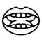 System tonsillitis icon, outline style