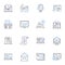 Systematic workflow line icons collection. Streamlined, Methodical, Sequential, Planned, Structured, Organized