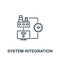 Systems Integration icon from industry 4.0 collection. Simple line element Systems Integration symbol for templates, web design