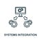 Systems Integration icon. Line element from industry 4.0 collection. Linear Systems Integration icon sign for web design