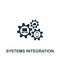 Systems Integration icon. Monochrome simple Industry 4.0 icon for templates, web design and infographics