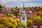 Szczecin cityscape in colorful autumn, Poland