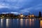 Szczecin panorama across Oder River