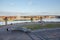 Szczecin.  Panoramic view on Chrobry embankment and waterfront