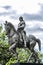 Szczecin, Poland, July 17, 2017: Colleoni on a horse, monument i