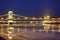 Szechenyi chain bridge and Margaret bridge night view